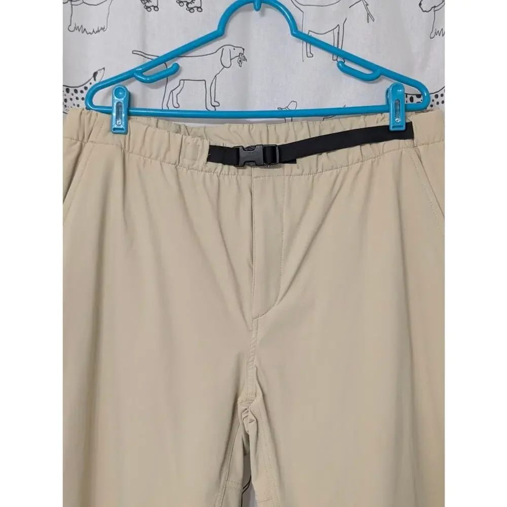 The North Face Tech Easy Pants Mens XL Belted Khaki Hiking Gorpcore Outdoors